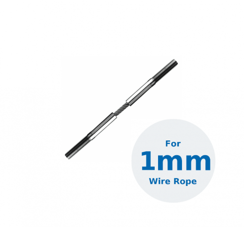 M4 Swaged External Threads for 1mm Rope